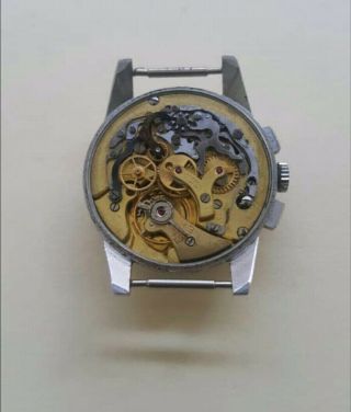 Universal Geneve Tri - Compax Men ' s Vintage Chronograph Wristwatch Steel 12