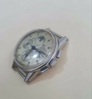Universal Geneve Tri - Compax Men ' s Vintage Chronograph Wristwatch Steel 3