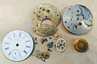 1889 18s 17j Seth Thomas Grade 182 Pocket Watch Movement Parts Tutone 21814