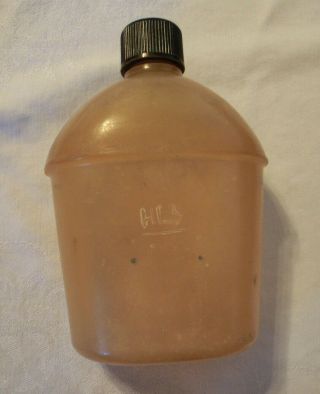 Rare 1943 Ww2 Experimental Ethocel Us Army Usmc Plastic Canteen