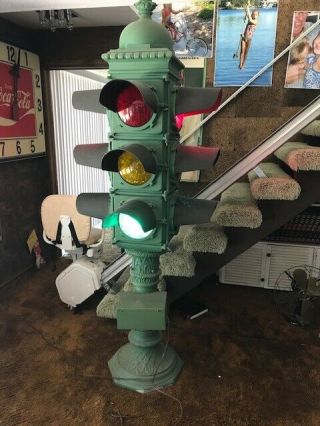 Antique Cast Iron Four Way Traffic Signal from Chicago 2