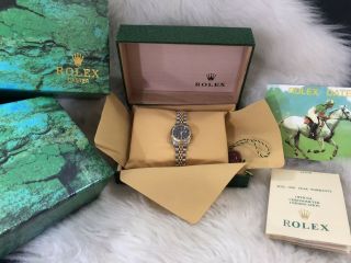 Rolex Date Just Oyster Perpetual Ladies Stainless Steel & 18k Gold Watch 6517