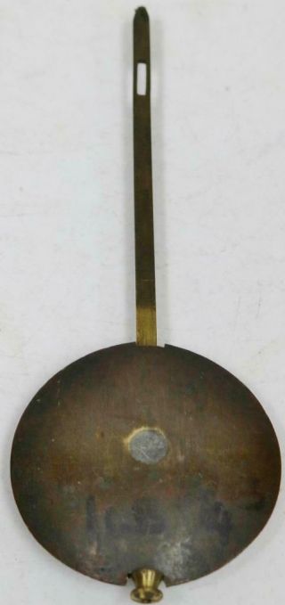 Antique Brass English Fusee Pendulum,  8.  5 " Long,  Good Clock Spares