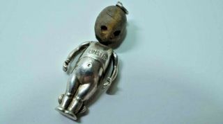 H194 Rare Sterling Ww1 Fumsup Touch Wud Wood Lucky Charm Reg No.  636612
