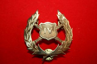 Chile Chilean Military Army 4th Hq Division Regiment Dolores Metal Breast Badge