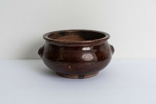 Chinese Antique/vintage Brown Glazed Pottery Incense Burner