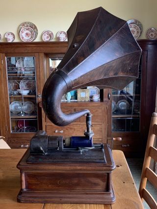 Antique EDISON OPERA CYLINDER phonograph CYGNET HORN 10 model A serial 238 2
