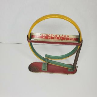 Vintage Shoot - A - Loop Tin Marble Toy Paint Wolverine Co.  Pittsburgh Pa.