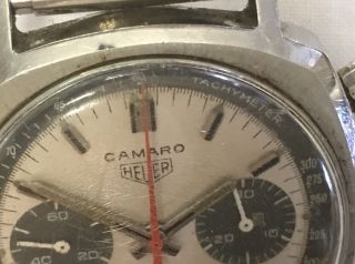 Vintage Watch Heuer Camaro Panda Dail Tachymeter Estate Wristwatch 4