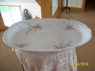 Furstenberg Large Vtg Porcelain China Serving Platter Floral Spray Design