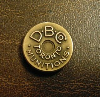 Vintage D B Co.  Toronto Munitions Birks Ellis Gf 1/23 " Dia.  Lapel Pin