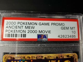 2000 Ancient Mew Movie Promo PSA 10 Gem Holo Rare Pokemon card 3