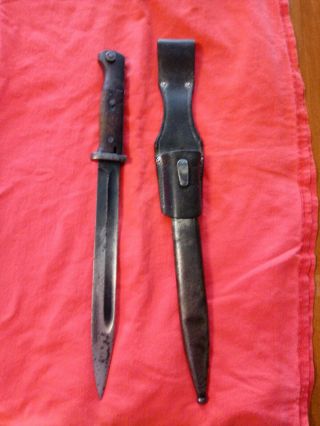 Ww2 German K98 Bayonet,  S/155 And S/155 Scabbard,  1936,  36 On Spine Of Bayonet