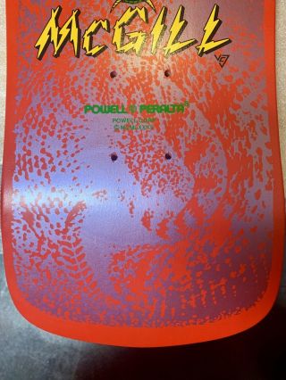1989 Vintage Powell Peralta Mike McGill Skull Spoon Nose Snakeskin Skateboard 8