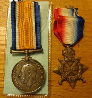 Wwi British Star And War Medal Pair Skr.  R.  N.  R.