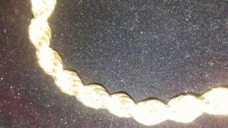 14kt gold vintage rope bracelet with jade 4 leaf clover charm 4
