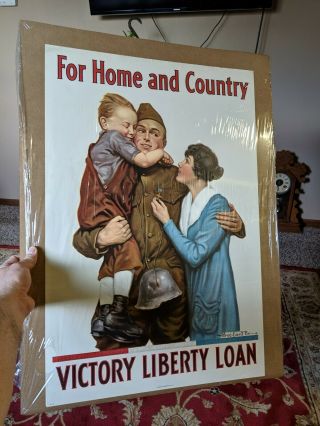 World War One Us Army For Home And Country Victory Liberty Loan Litho/poster