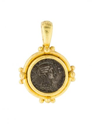 Elizabeth Locke 19k Ancient Coin Pendant Enhancer