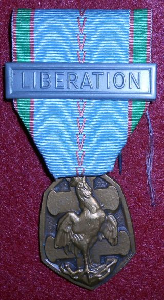Xm02 French Ww11 Victory Medal With Liberation Bar