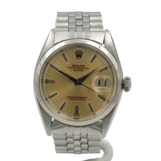 Vintage Stainless Steel Rolex Op Datejust 1500 W/ Box & Papers 6055