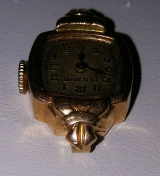 14k Gold Bulova Watch 6g.  Scrap or parts 3