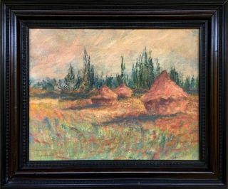 Claude Monet Signed Antique Oil / Canvas Painting French?