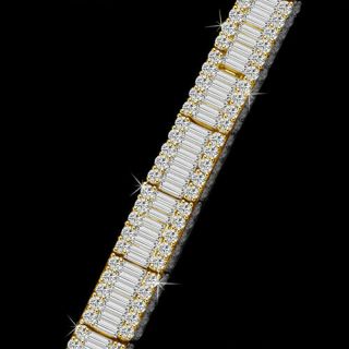 5ct 100 Natural Diamond 18k Gold Cocktail Cluster Bracelet Effect 10ct Byg1 - 8