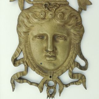 Antique French Empire Bronze Clock Panel Depicting Goddess of Plenty Circa 1810 2