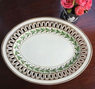 Antique Creamware Plate Small Platter