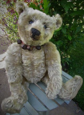 ANTIQUE OLD MOHAIR STEIFF TEDDY BEAR 18 INCHES 5