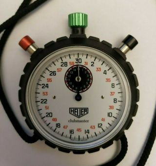 Vintage Heuer Clubmaster Stop Watch Stopwatch Made In Switzerland