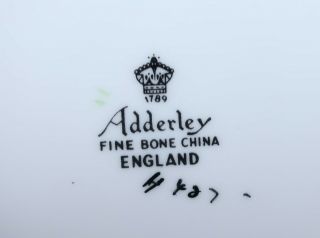 Vintage Adderley Fine Bone China English Teapot CORNFLOWER Swirl Porcelain 4487 7
