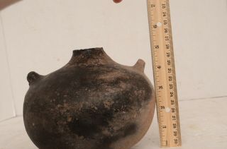 Ancient Native American Indian Pottery Caddo Lrg Bowl Clay jug bottle atq old 10