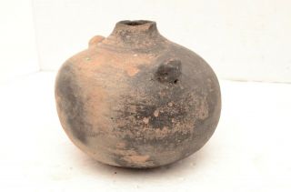 Ancient Native American Indian Pottery Caddo Lrg Bowl Clay jug bottle atq old 3