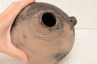 Ancient Native American Indian Pottery Caddo Lrg Bowl Clay jug bottle atq old 5