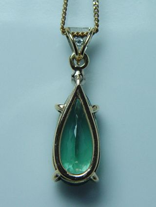 H Stern 18K Gold Tourmaline Diamond Necklace Blue Green Designer Signed 5