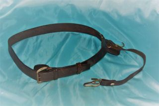 Wwii Japanese Army Sergeant Leather Belt With Sword Hanging Belt