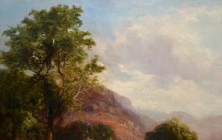 Fine Antique 19thC Victorian Oil Painting Scottish Highlands Landscape 6