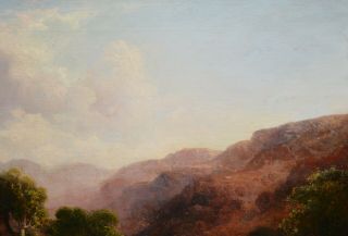 Fine Antique 19thC Victorian Oil Painting Scottish Highlands Landscape 7