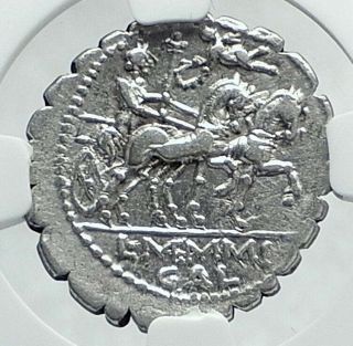 Roman Republic 106bc Rome Authentic Ancient Silver Coin Saturn Venus Ngc I78641