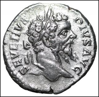 Septimius Severus Silver Denarius Old Ancient Roman Coin Rome Empire Imperial