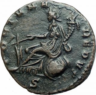 Aurelian Authentic Ancient 274ad Roman Coin Fortuna I79264