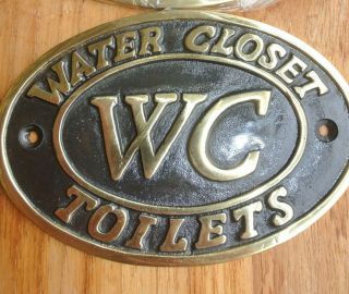 toilet solid brass signs 