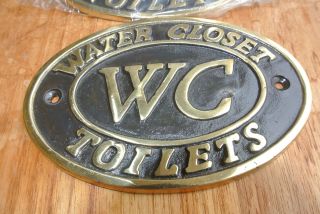 toilet solid brass signs 