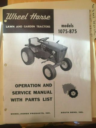 Vintage Antique 1965 Wheel Horse Garden Tractor Model 875 with Mower Deck 11