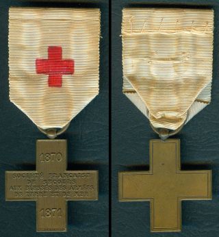 1870 - 1871 Franco German War French Red Cross Wound Relief Society Medal