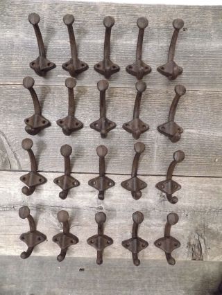 20 Cast Iron Rustic U - Shape Hooks Coat Hat Sweater Towel Bathroom Kitchen Cups