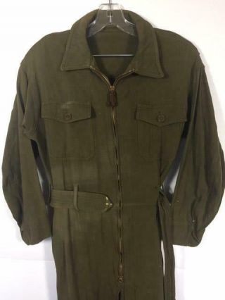 Vintage Ww2 Era Usn Gabardine Wool Flight Suit Type Ans - 31 Size 36 Us Navy Rare