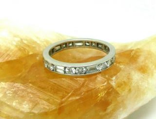 Cartier Platinum 1.  66 Tcw Diamond Wedding/ Anniversary Band Ring - 8 W/ Appraisal