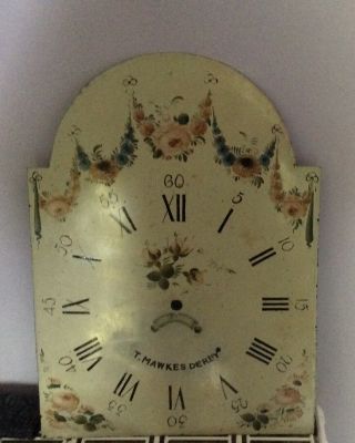 Antique Painted Grandfather/longcase Clock Dial Face